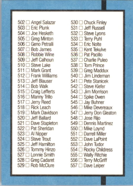 B2120- 1988 Donruss Baseball Cards 501-660 +Inserts -You Pick- 15+ FREE US SHIP - Picture 9 of 378