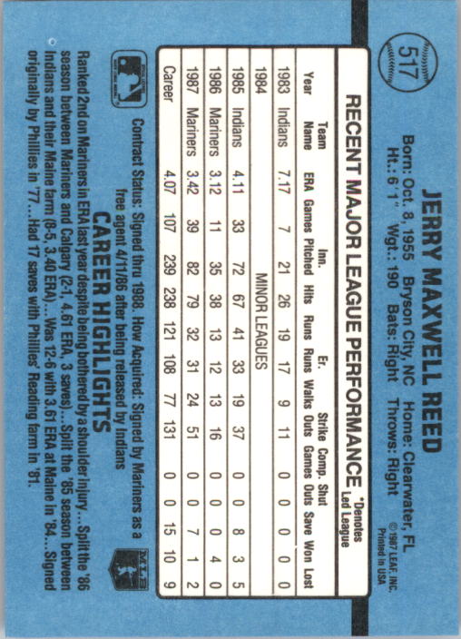 B2120- 1988 Donruss Baseball Cards 501-660 +Inserts -You Pick- 15+ FREE US SHIP - Picture 43 of 378