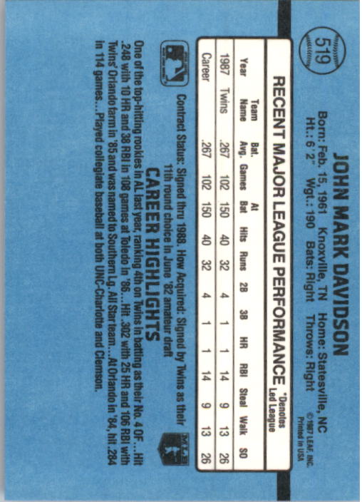 B2120- 1988 Donruss Baseball Cards 501-660 +Inserts -You Pick- 15+ FREE US SHIP - Picture 47 of 378
