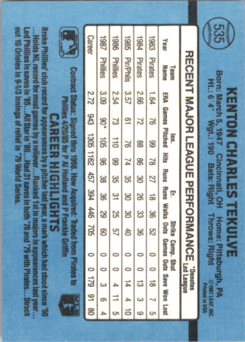 B2120- 1988 Donruss Baseball Cards 501-660 +Inserts -You Pick- 15+ FREE US SHIP - Picture 79 of 378