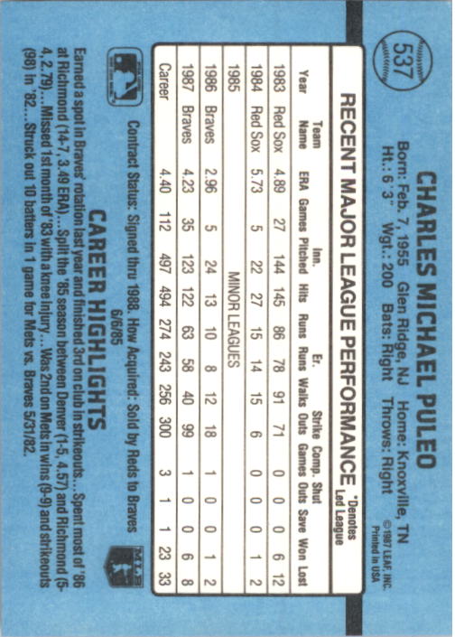 B2120- 1988 Donruss Baseball Cards 501-660 +Inserts -You Pick- 15+ FREE US SHIP - Picture 83 of 378
