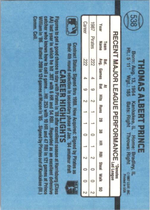 B2120- 1988 Donruss Baseball Cards 501-660 +Inserts -You Pick- 15+ FREE US SHIP - Picture 85 of 378