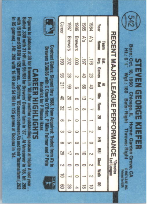 B2120- 1988 Donruss Baseball Cards 501-660 +Inserts -You Pick- 15+ FREE US SHIP - Picture 93 of 378