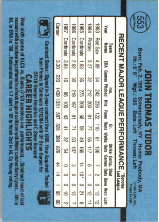 B2120- 1988 Donruss Baseball Cards 501-660 +Inserts -You Pick- 15+ FREE US SHIP - Picture 117 of 378