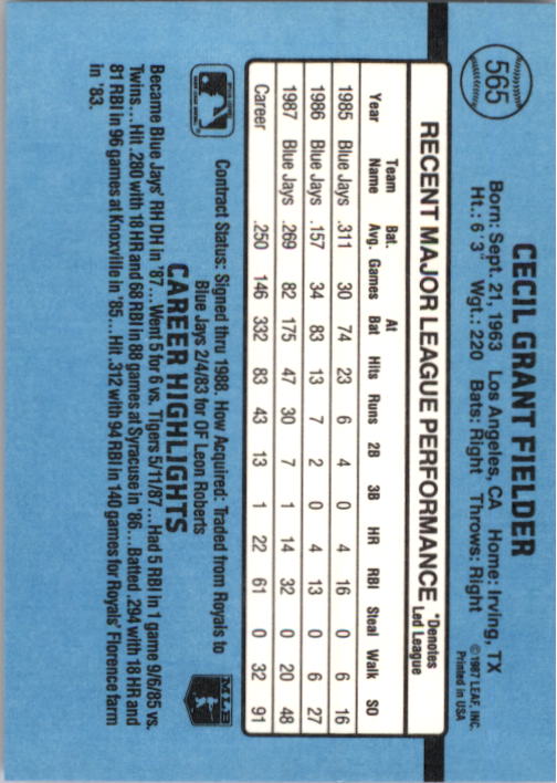 B2120- 1988 Donruss Baseball Cards 501-660 +Inserts -You Pick- 15+ FREE US SHIP - Picture 141 of 378
