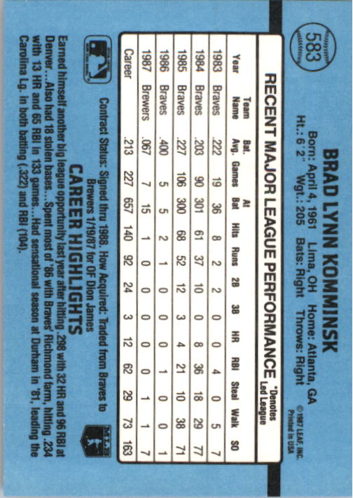B2120- 1988 Donruss Baseball Cards 501-660 +Inserts -You Pick- 15+ FREE US SHIP - Picture 177 of 378