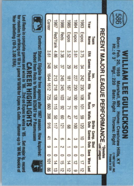 B2120- 1988 Donruss Baseball Cards 501-660 +Inserts -You Pick- 15+ FREE US SHIP - Picture 183 of 378