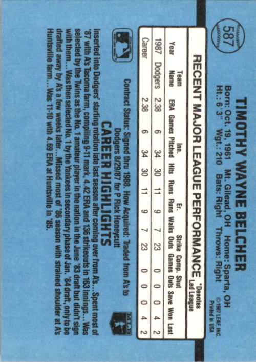 B2120- 1988 Donruss Baseball Cards 501-660 +Inserts -You Pick- 15+ FREE US SHIP - Picture 185 of 378