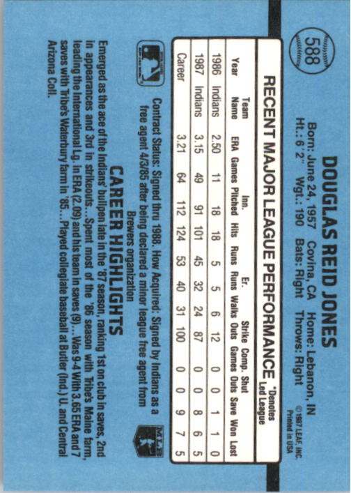 B2120- 1988 Donruss Baseball Cards 501-660 +Inserts -You Pick- 15+ FREE US SHIP - Picture 187 of 378
