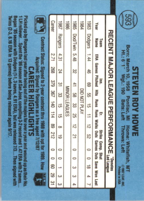 B2120- 1988 Donruss Baseball Cards 501-660 +Inserts -You Pick- 15+ FREE US SHIP - Picture 197 of 378