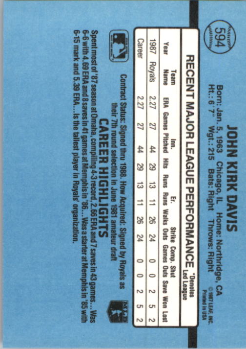 B2120- 1988 Donruss Baseball Cards 501-660 +Inserts -You Pick- 15+ FREE US SHIP - Picture 199 of 378