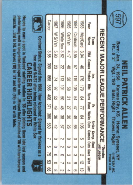 B2120- 1988 Donruss Baseball Cards 501-660 +Inserts -You Pick- 15+ FREE US SHIP - Picture 205 of 378