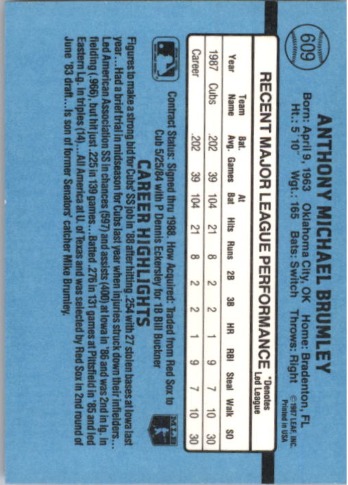 B2120- 1988 Donruss Baseball Cards 501-660 +Inserts -You Pick- 15+ FREE US SHIP - Picture 229 of 378