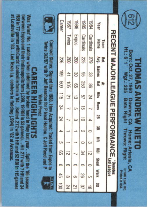 B2120- 1988 Donruss Baseball Cards 501-660 +Inserts -You Pick- 15+ FREE US SHIP - Picture 235 of 378
