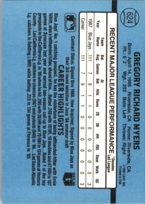 B2120- 1988 Donruss Baseball Cards 501-660 +Inserts -You Pick- 15+ FREE US SHIP - Picture 259 of 378