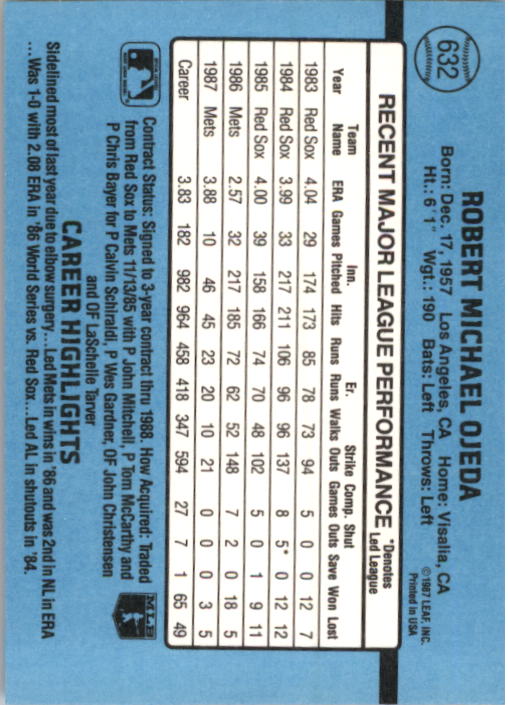 B2120- 1988 Donruss Baseball Cards 501-660 +Inserts -You Pick- 15+ FREE US SHIP - Picture 275 of 378