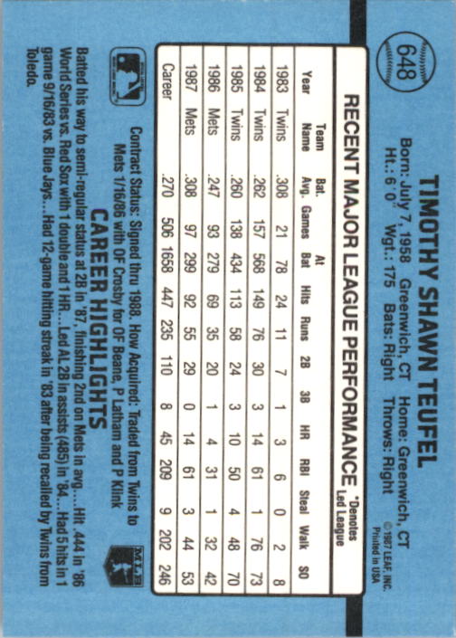 B2120- 1988 Donruss Baseball Cards 501-660 +Inserts -You Pick- 15+ FREE US SHIP - Picture 307 of 378