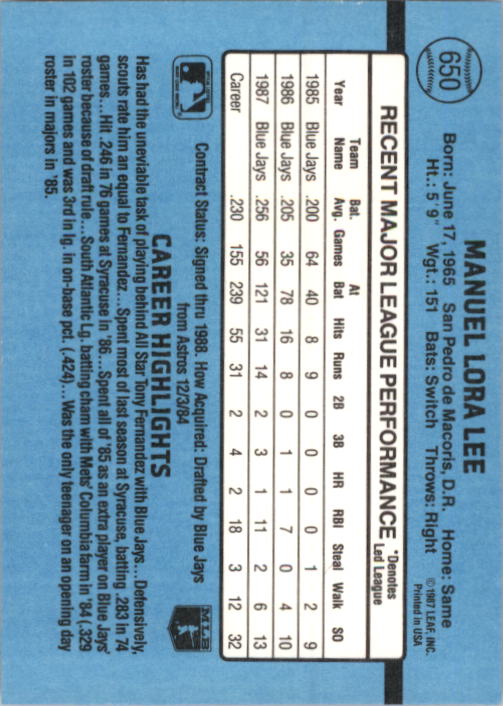B2120- 1988 Donruss Baseball Cards 501-660 +Inserts -You Pick- 15+ FREE US SHIP - Picture 311 of 378
