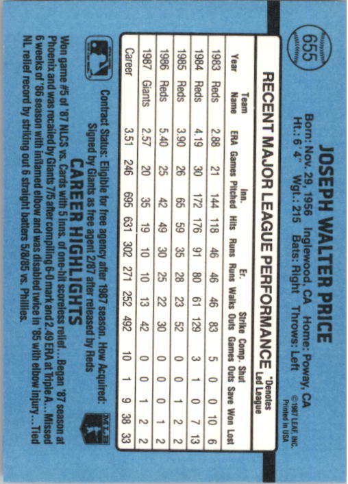B2120- 1988 Donruss Baseball Cards 501-660 +Inserts -You Pick- 15+ FREE US SHIP - Picture 321 of 378