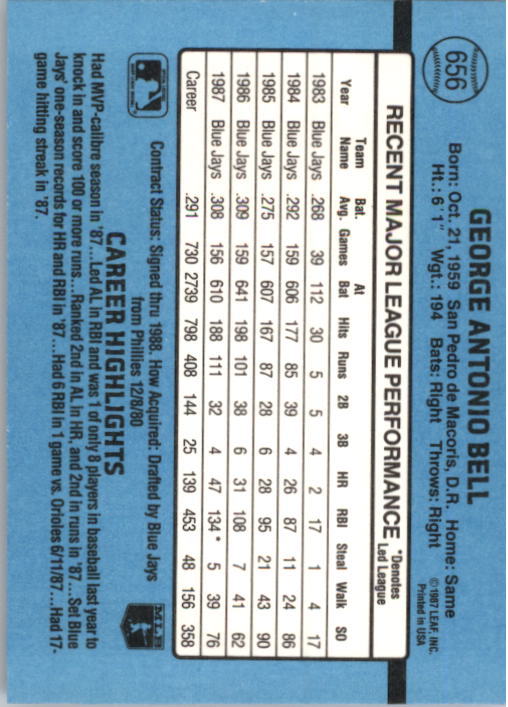 B2120- 1988 Donruss Baseball Cards 501-660 +Inserts -You Pick- 15+ FREE US SHIP - Picture 323 of 378