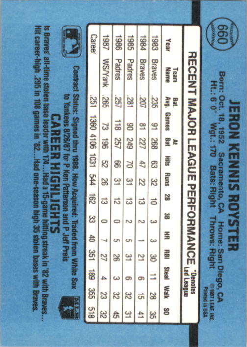 B2120- 1988 Donruss Baseball Cards 501-660 +Inserts -You Pick- 15+ FREE US SHIP - Picture 331 of 378