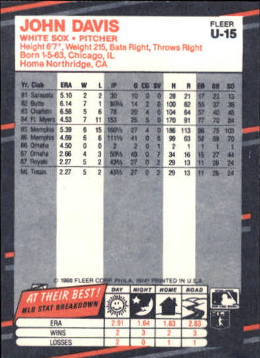 B2793- 1988 Fleer Update BB Card #s 1-132 +Rookies -You Pick- 15+ FREE US SHIP - Picture 31 of 253
