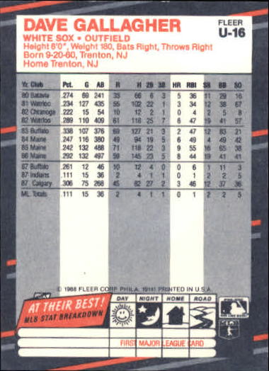 B2793- 1988 Fleer Update BB Card #s 1-132 +Rookies -You Pick- 15+ FREE US SHIP - Picture 33 of 253