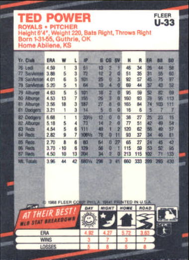 B2793- 1988 Fleer Update BB Card #s 1-132 +Rookies -You Pick- 15+ FREE US SHIP - Picture 67 of 253
