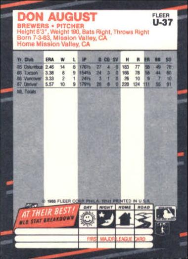 B2793- 1988 Fleer Update BB Card #s 1-132 +Rookies -You Pick- 15+ FREE US SHIP - Picture 75 of 253