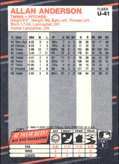 B2793- 1988 Fleer Update BB Card #s 1-132 +Rookies -You Pick- 15+ FREE US SHIP - Picture 83 of 253