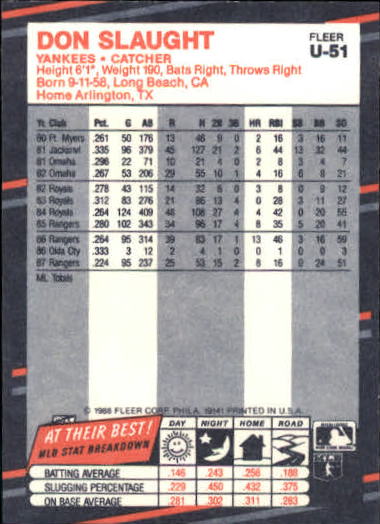 B2793- 1988 Fleer Update BB Card #s 1-132 +Rookies -You Pick- 15+ FREE US SHIP - Picture 103 of 253