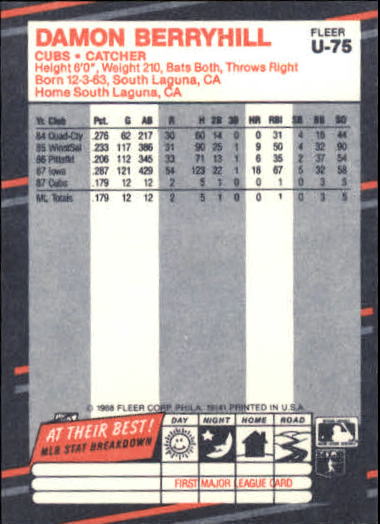 B2793- 1988 Fleer Update BB Card #s 1-132 +Rookies -You Pick- 15+ FREE US SHIP - Picture 149 of 253