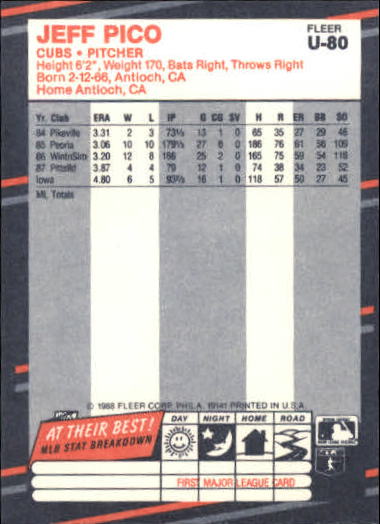 B2793- 1988 Fleer Update BB Card #s 1-132 +Rookies -You Pick- 15+ FREE US SHIP - Picture 157 of 253