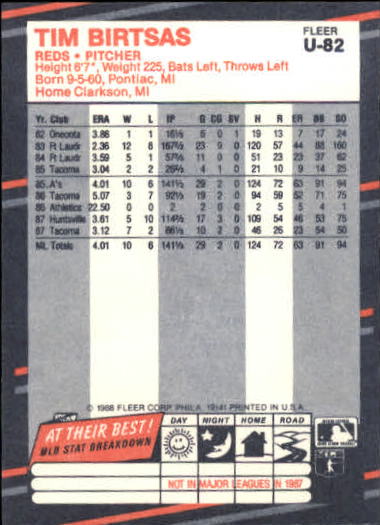 B2793- 1988 Fleer Update BB Card #s 1-132 +Rookies -You Pick- 15+ FREE US SHIP - Picture 161 of 253