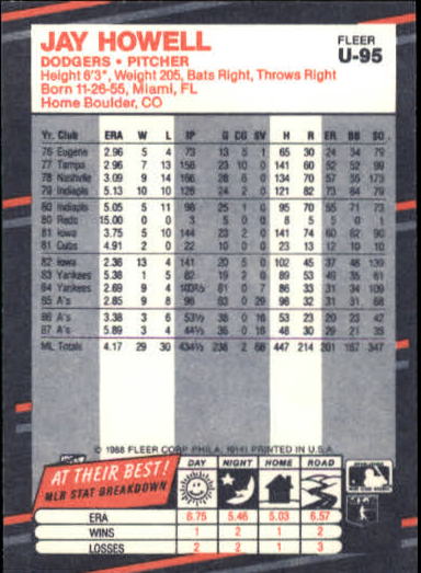 B2793- 1988 Fleer Update BB Card #s 1-132 +Rookies -You Pick- 15+ FREE US SHIP - Picture 183 of 253