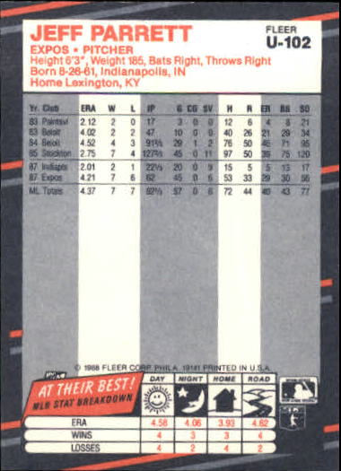 B2793- 1988 Fleer Update BB Card #s 1-132 +Rookies -You Pick- 15+ FREE US SHIP - Picture 195 of 253
