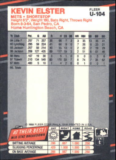 B2793- 1988 Fleer Update BB Card #s 1-132 +Rookies -You Pick- 15+ FREE US SHIP - Picture 199 of 253