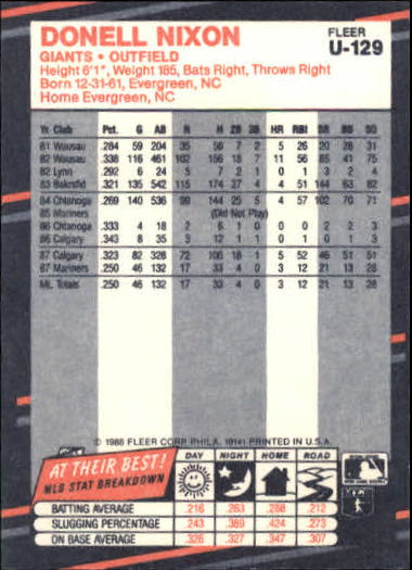 B2793- 1988 Fleer Update BB Card #s 1-132 +Rookies -You Pick- 15+ FREE US SHIP - Picture 247 of 253