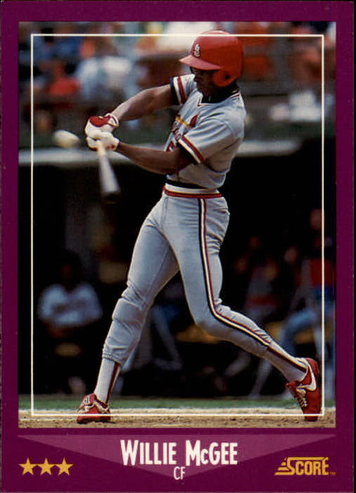1988 Score #40 Willie McGee UER/Excited misspelled/as excitd - NM-MT