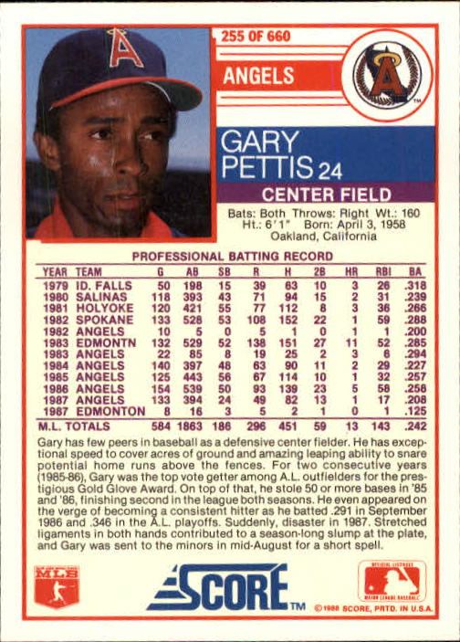 A0417- 1988 Score Baseball Cards 251-500 +Rookies -You Pick- 15+ FREE US SHIP - Picture 11 of 497