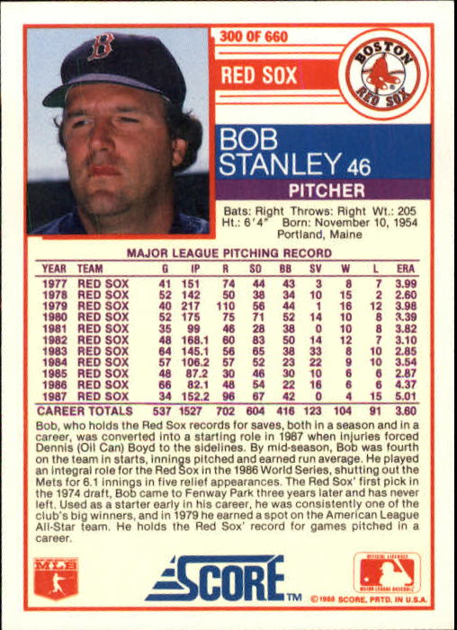 A0417- 1988 Score Baseball Cards 251-500 +Rookies -You Pick- 15+ FREE US SHIP - Picture 99 of 497