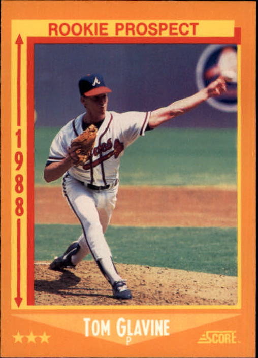 1988 Score #638 Tom Glavine RC UER/Struck out 34 in 32 innings, not 31