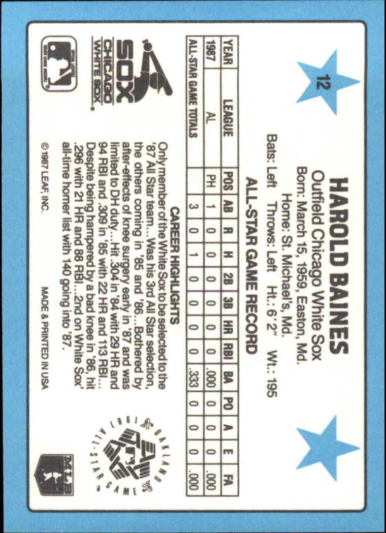 A8298- 1988 Donruss All-Stars Baseball Cards 1-64 -You Pick- 15+ FREE US SHIP - Picture 21 of 121