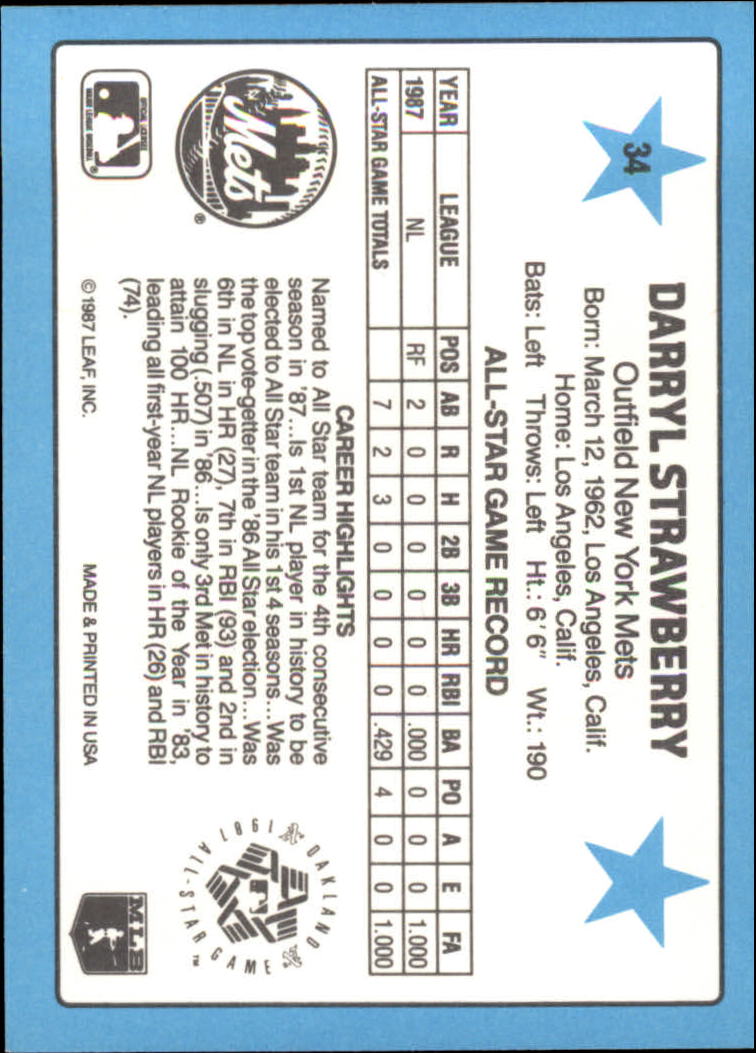 A8298- 1988 Donruss All-Stars Baseball Cards 1-64 -You Pick- 15+ FREE US SHIP - Picture 63 of 121