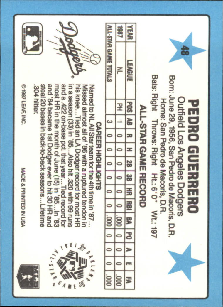 A8298- 1988 Donruss All-Stars Baseball Cards 1-64 -You Pick- 15+ FREE US SHIP - Picture 89 of 121