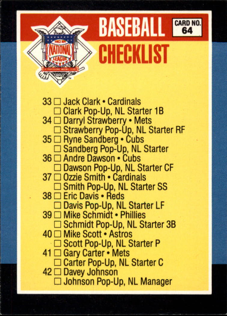 A8298- 1988 Donruss All-Stars Baseball Cards 1-64 -You Pick- 15+ FREE US SHIP - Picture 121 of 121