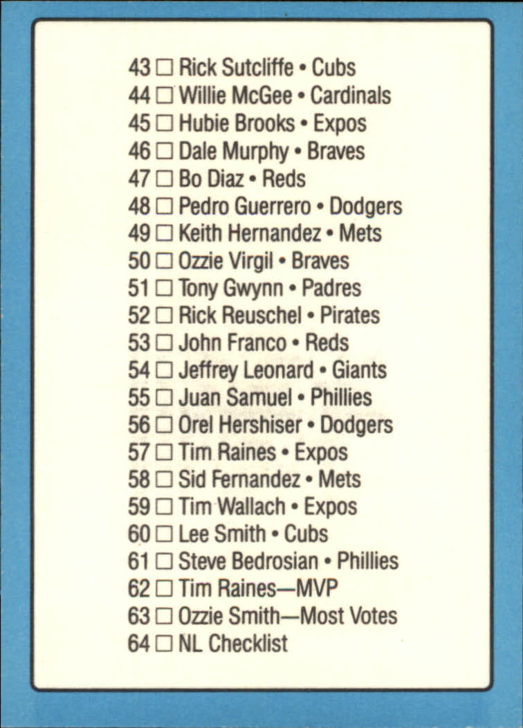 A8298- 1988 Donruss All-Stars Baseball Cards 1-64 -You Pick- 15+ FREE US SHIP - Picture 120 of 121