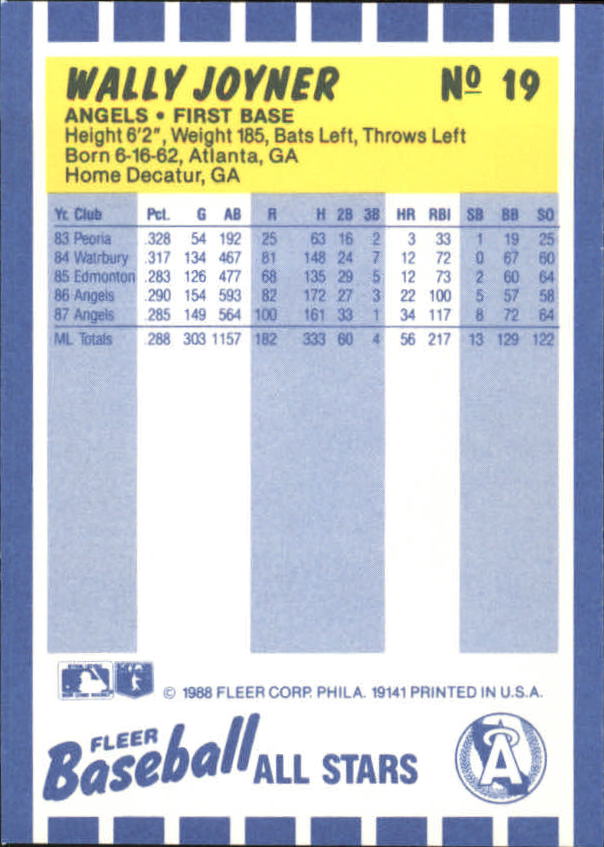 B3325- 1988 Fleer Béisbol All-Stars Tarjeta # S 1-44 -tú Pick 15 + Libre US - Imagen 39 de 89