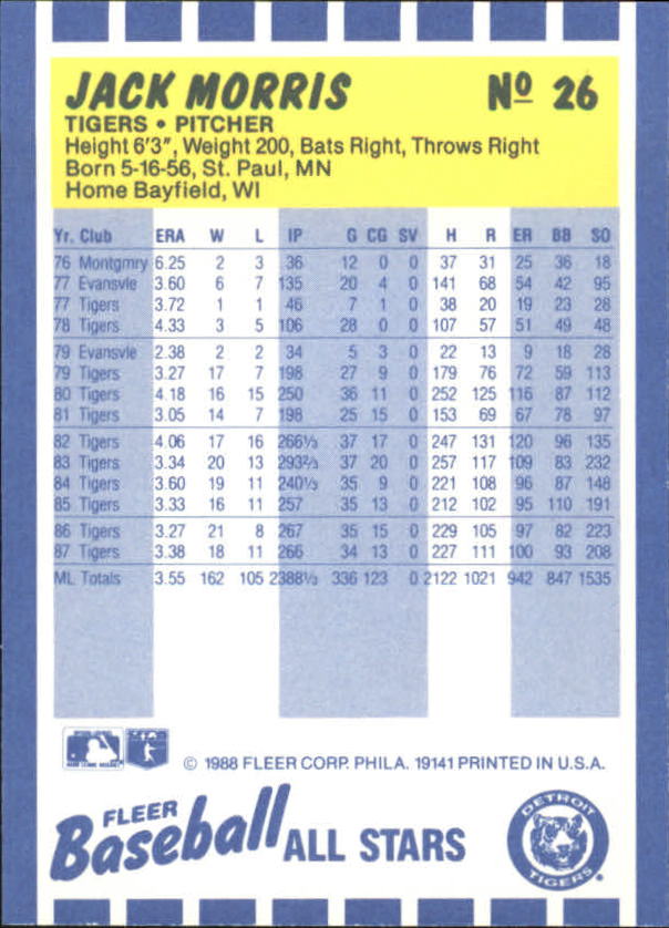 B3325- 1988 Fleer Béisbol All-Stars Tarjeta # S 1-44 -tú Pick 15 + Libre US - Imagen 53 de 89