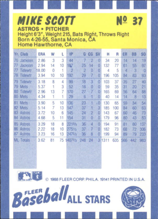 B3325- 1988 Fleer Béisbol All-Stars Tarjeta # S 1-44 -tú Pick 15 + Libre US - Imagen 75 de 89